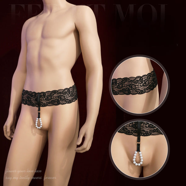 Men's Pearl Loop Lace G-String