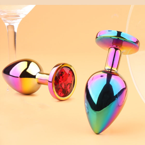 Rainbow Jewel Aluminum Butt Plug